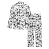 Greyhound Pattern Print Design 01 Men's Long Pajama Set