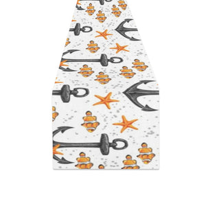 Clown Fish Pattern Print Design 02 Table Runner
