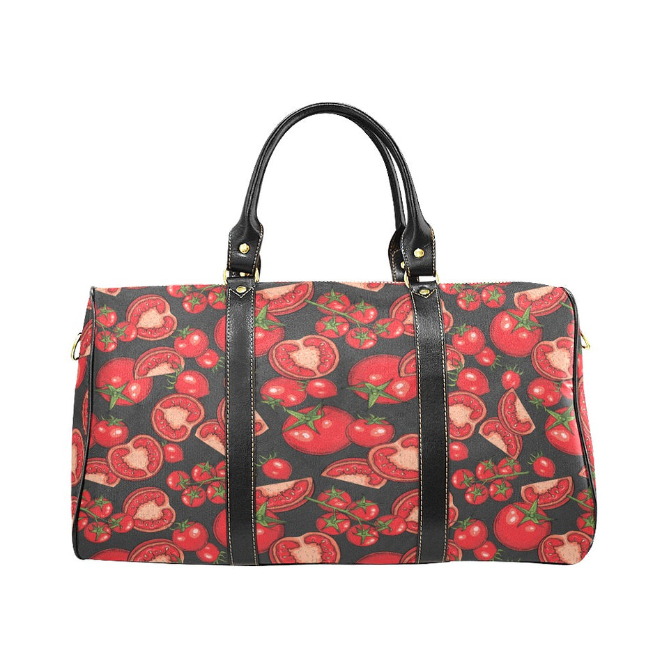 Tomato black background Travel Bag