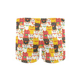 Colorful Maneki neko cat pattern Men's Swimming Trunks