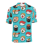 Cute sushi pattern Men's All Over Print Polo Shirt