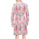 Octopus winter hat garland Fish candy Seaweed Cora Men's Long Sleeve Belted Night Robe