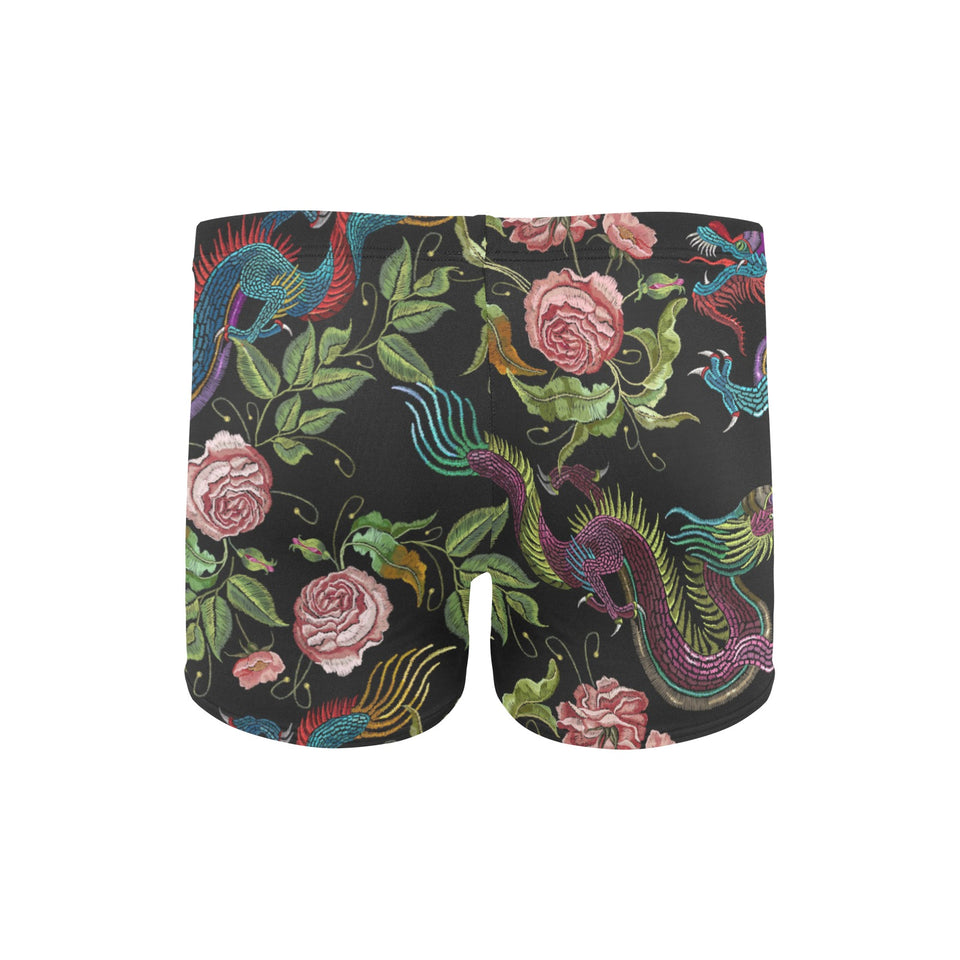 Dragons flower pattern Men's Swimming Trunks