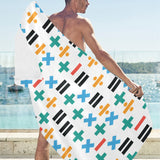 Math Pattern Print Design 05 Beach Towel