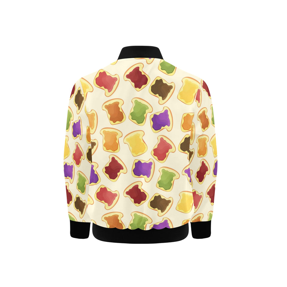 Bread Toast Pattern Print Design 02 Kids' Boys' Girls' Bomber Jacket