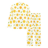 oranges leaves pattern Women's Long Pajama Set