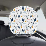 Cute sleeping sheep moon cloud pattern Car Headrest Cover