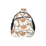 Sloths hanging on the tree pattern All Over Print Chest Bag