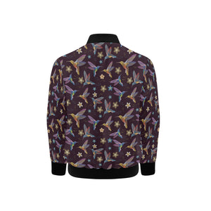 Hummingbird Pattern Print Design 04 Kids' Boys' Girls' Bomber Jacket