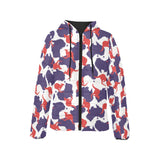 Kangaroo Australian pattern Women's Padded Hooded Jacket