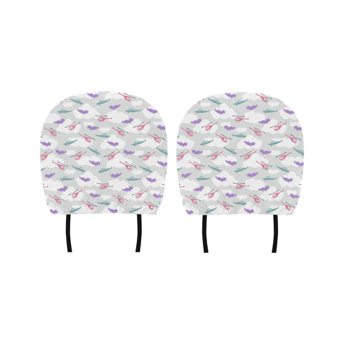 Helicopter plane pattern Car Headrest Cover