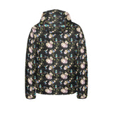Hummingbird Pattern Print Design 03 Kids' Boys' Girls' Padded Hooded Jacket