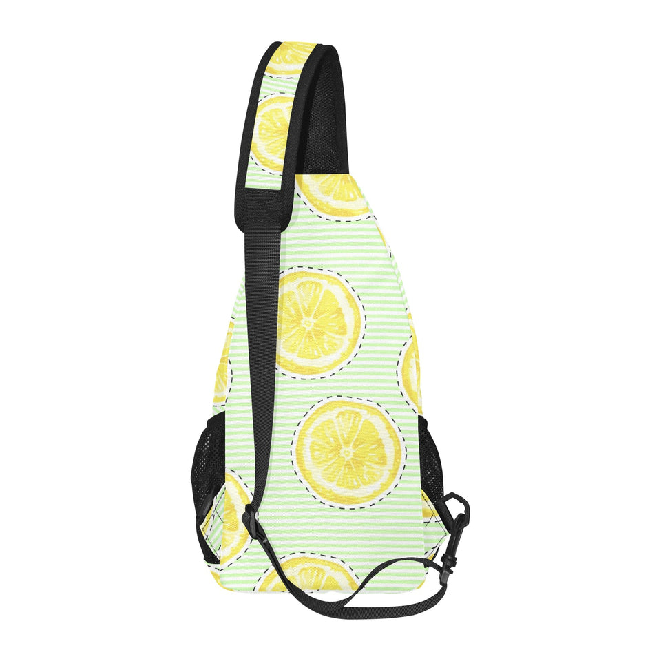 slice of lemon pattern All Over Print Chest Bag