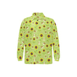 Snail Pattern Print Design 01 Men's Long Sleeve Polo Shirt