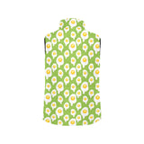 Fried Eggs Pattern Print Design 01 Women's Padded Vest