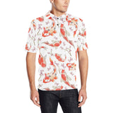 Watercolor Koi Fish Carp Fish pattern Men's All Over Print Polo Shirt