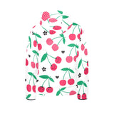 cherry pattern white background Kids' Boys' Girls' Padded Hooded Jacket