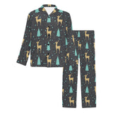 Deers star tree pattern Men's Long Pajama Set