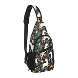 Unicorns forest background All Over Print Chest Bag