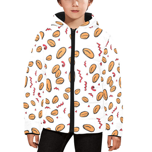 peanuts pattern background Kids' Boys' Girls' Padded Hooded Jacket