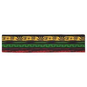 Canabis Marijuana Weed Pattern Print Design 04 Table Runner