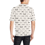 Mustache Beard Pattern Print Design 05 Men's All Over Print Polo Shirt