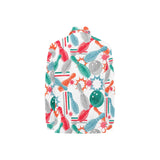 Watercolor bowling pattern Women's Long Sleeve Polo Shirt