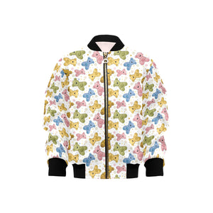 Teddy Bear Pattern Print Design 01 Kids' Boys' Girls' Bomber Jacket