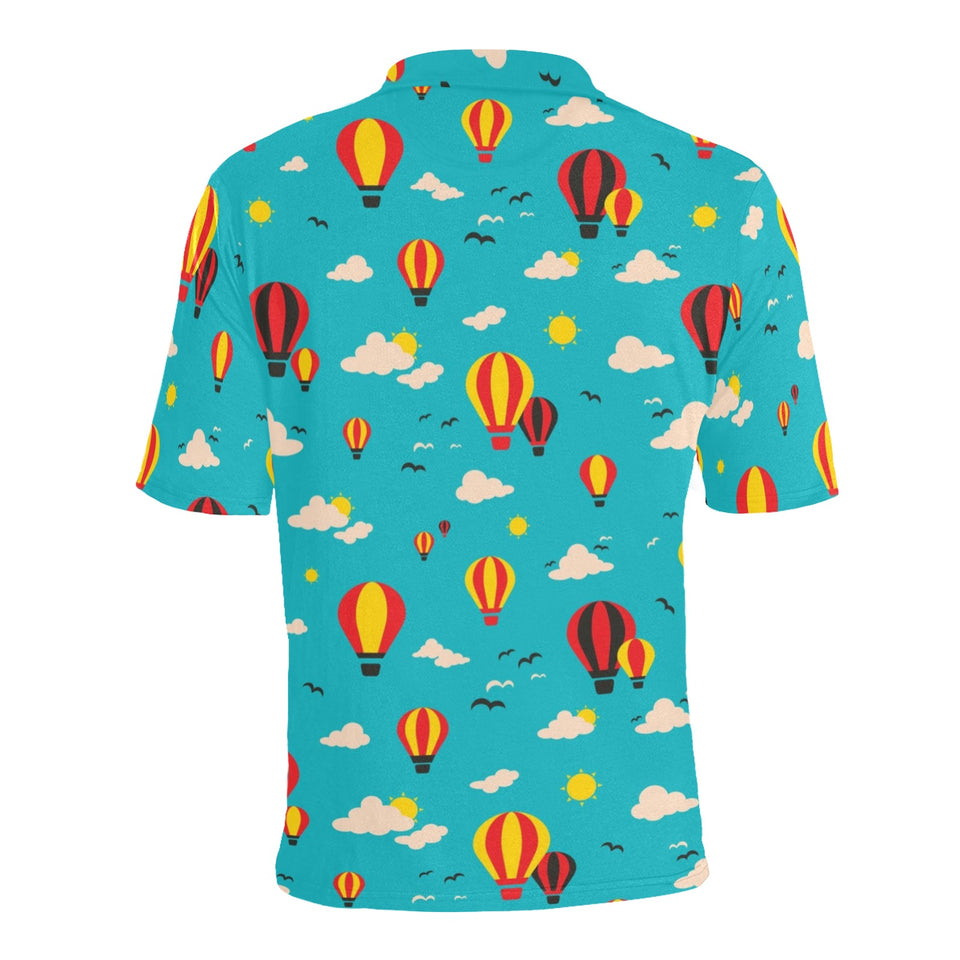 Hot Air Balloon Sky Pattern Men's All Over Print Polo Shirt