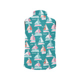 Cute sailboat pattern Women's Padded Vest