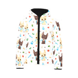 Cute Chihuahua dog pattern Kids' Boys' Girls' Padded Hooded Jacket