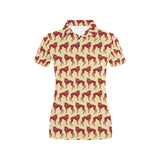 Greyhound Pattern Print Design 04 Women's All Over Print Polo Shirt