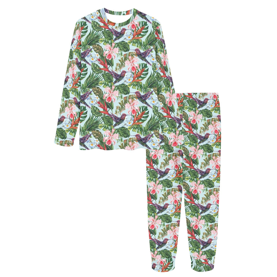 Hummingbird Pattern Print Design 05 Women's All Over Print Pajama Set