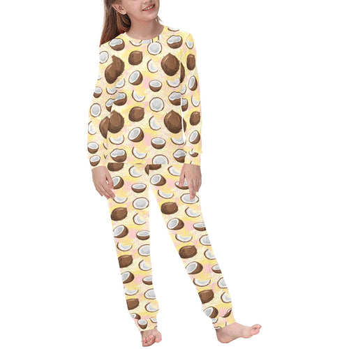 Coconut Pattern Print Design 05 Kids' Boys' Girls' All Over Print Pajama Set