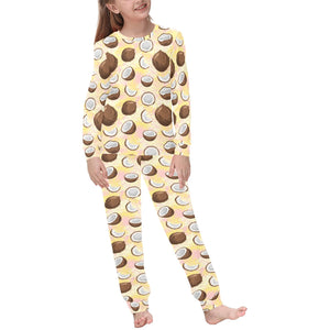 Coconut Pattern Print Design 05 Kids' Boys' Girls' All Over Print Pajama Set