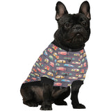 Camper Van Pattern Print Design 02 All Over Print Pet Dog Round Neck Fuzzy Shirt