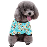 Cute sea otters fishe sea urchin pattern All Over Print Pet Dog Round Neck Fuzzy Shirt