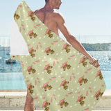 Yorkshire Terrier Pattern Print Design 01 Beach Towel