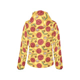 Pizza texture pattern Women's Padded Hooded Jacket