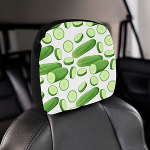 cucumber whole slices pattern Car Headrest Cover