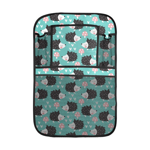 Hedgehog Pattern Print Design 03 Car Seat Back Organizer