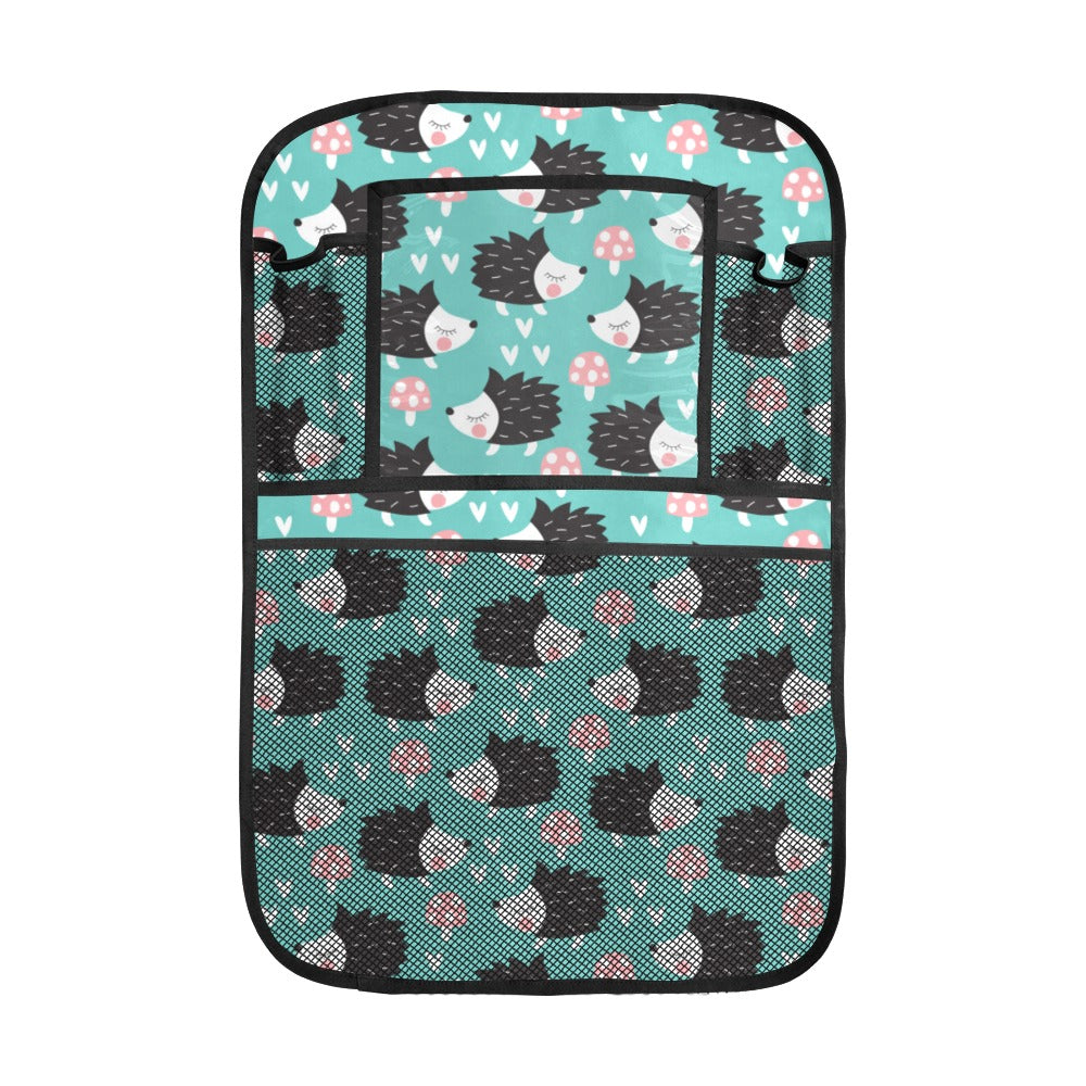 Hedgehog Pattern Print Design 03 Car Seat Back Organizer