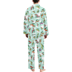 Helicopter design pattern Men's Long Pajama Set