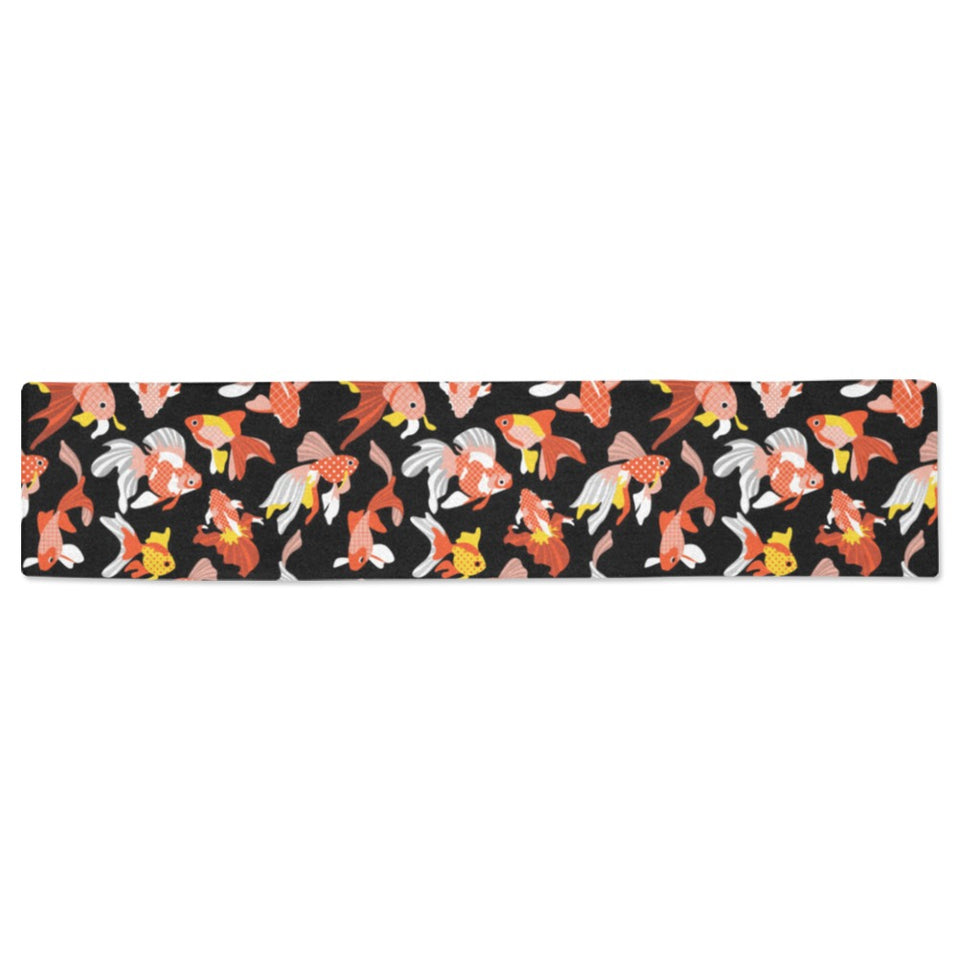 Goldfish Pattern Print Design 03 Table Runner