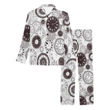 Classic vintage clock pattern Men's Long Pajama Set
