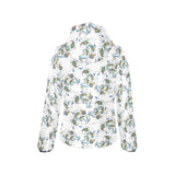 Peacock feather pattern Women's Padded Hooded Jacket