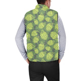 Hop pattern Hop cone background Men's Padded Vest