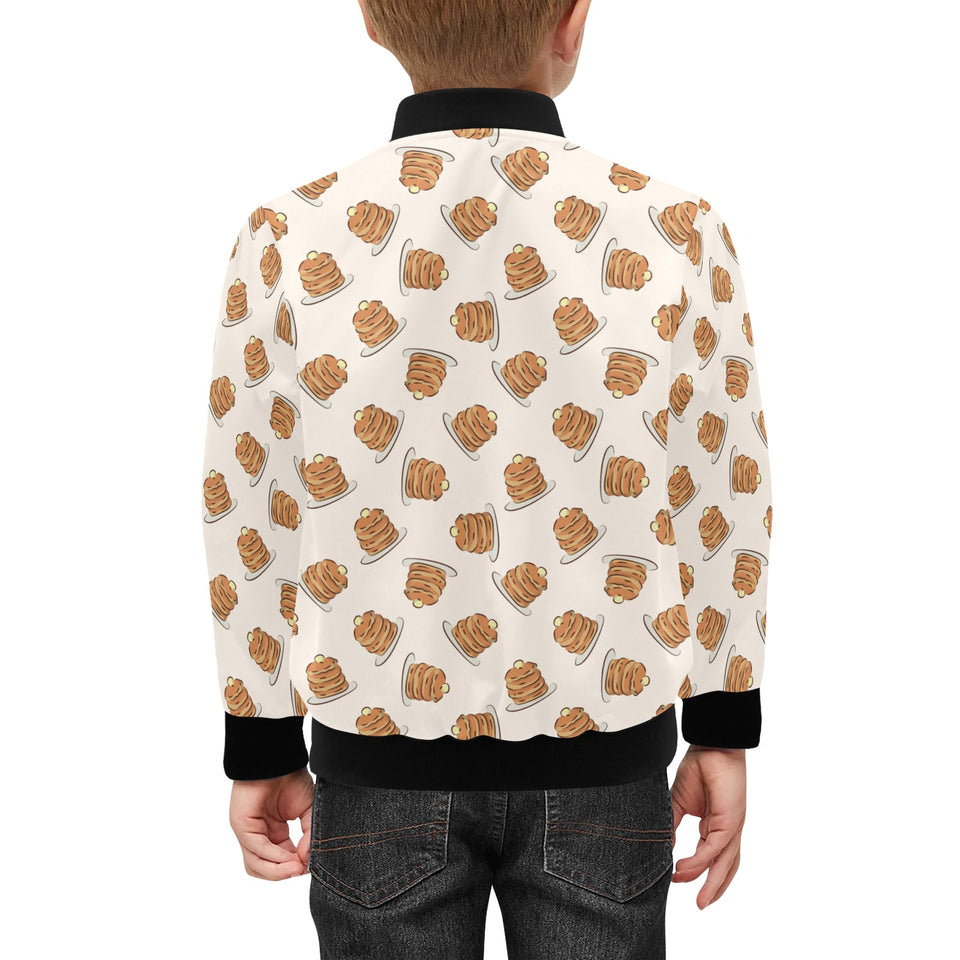 Pancake Pattern Print Design 01 Kids' Boys' Girls' Bomber Jacket