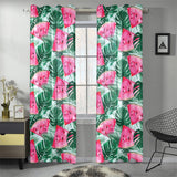 Watermelons tropical palm leaves pattern Gauze Curtain