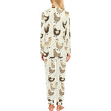 Cute rooster chicken cock Women's All Over Print Pajama Set